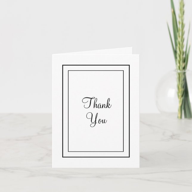 Tarjeta Gracias por la simpatía del marco negro (Anverso)