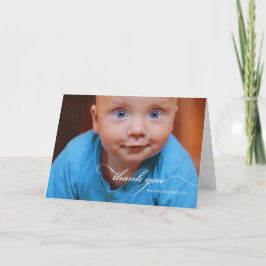 Tarjeta Gracias Por Los Navidades Regalo Foto Texto Blanco