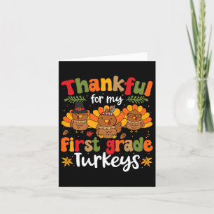 Tarjeta Gracias Por Mi Primer Grado Turquía Agradecimiento