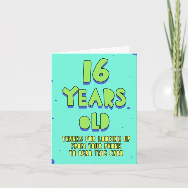 Tarjeta Gracias por mirar desde tu teléfono para leer esto (Anverso)