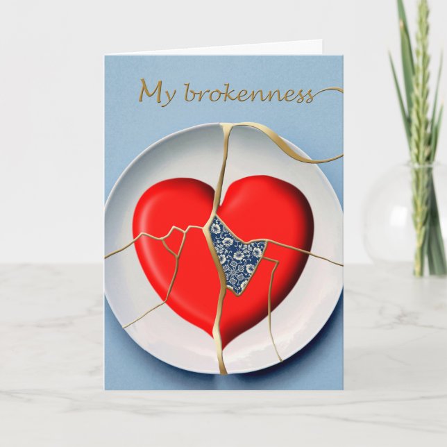 Tarjeta Gracias por Patience My Brokenness KintAhora (Anverso)
