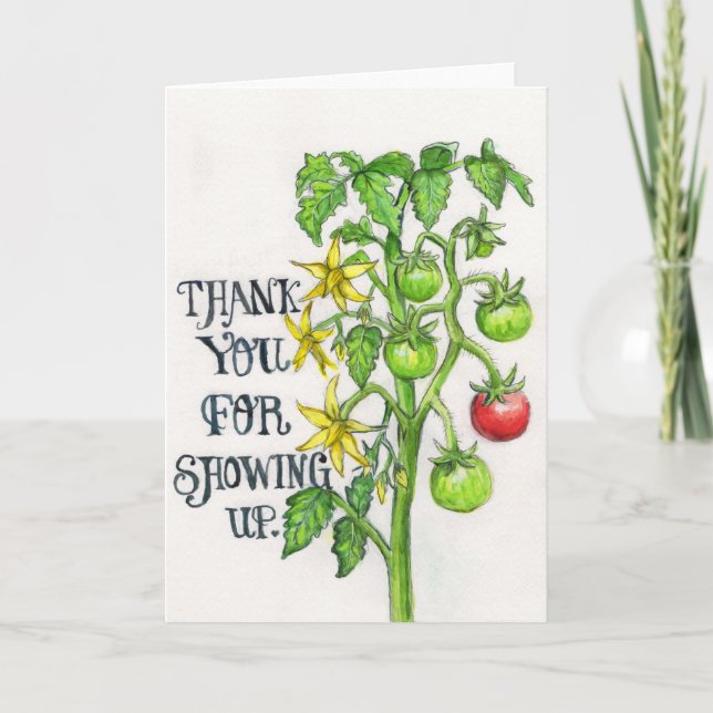 Tarjeta Gracias por presentarte (Anverso)