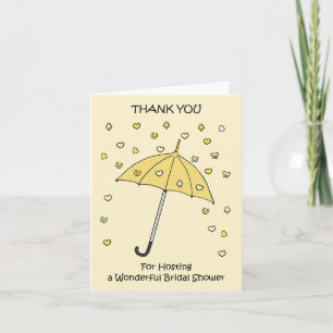 Tarjeta Gracias por ser anfitriona de la ducha de novias
