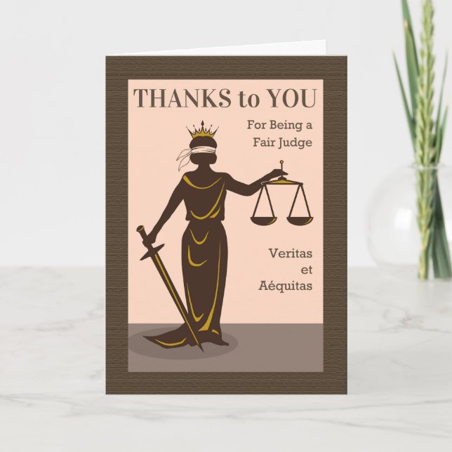 Tarjeta Gracias por ser jueza justa (Anverso)