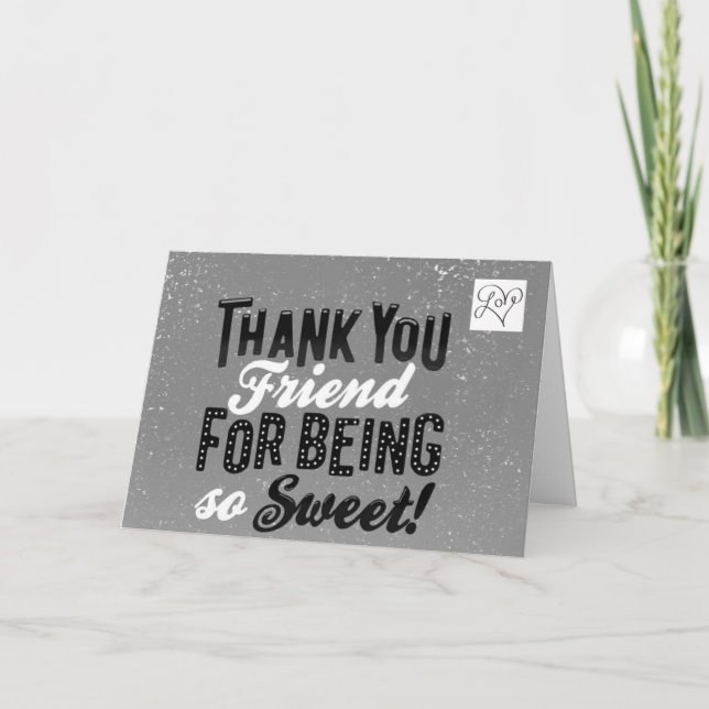 TARJETA GRACIAS POR SER MI AMIGO QUE DESEA EL CUMPLEAÑOS (Anverso)
