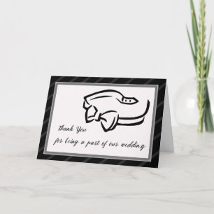 Tarjeta Gracias por ser parte de nuestro Boda Black Tie