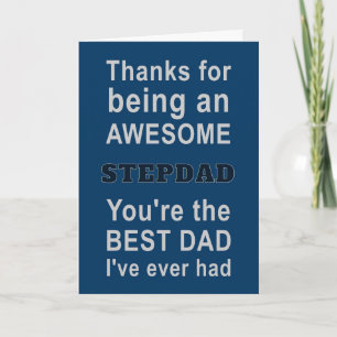 Tarjeta Gracias por ser un impío Stepdad