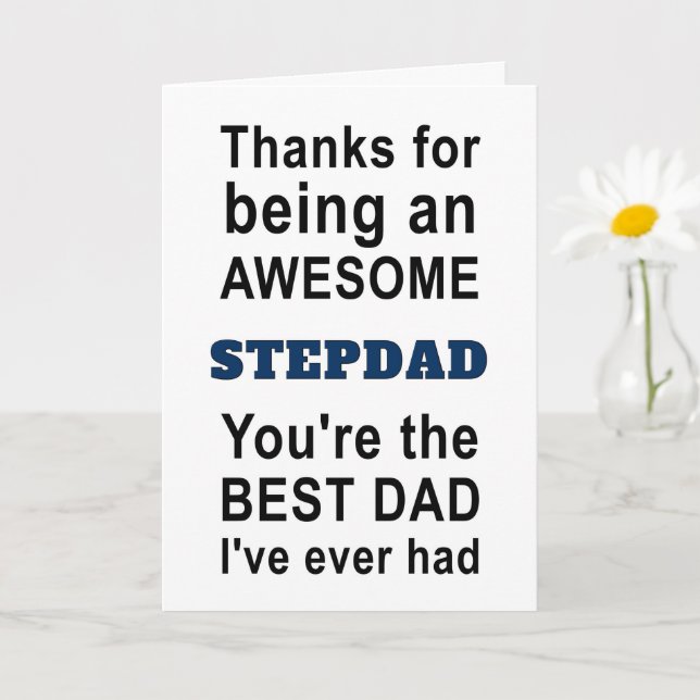 Tarjeta Gracias por ser un impío Stepdad (Planta pequeña)