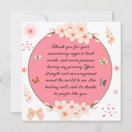 Tarjeta Gracias por su apoyo inquebrantable.