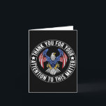 Tarjeta Gracias Por Su Atención A Esta Funny Usa Fla<br><div class="desc">Gracias Por Su Atención A Esta Divertida Bandera De Usa</div>