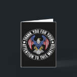 Tarjeta Gracias Por Su Atención A Esta Funny Usa Fla<br><div class="desc">Gracias Por Su Atención A Esta Divertida Bandera De Usa</div>