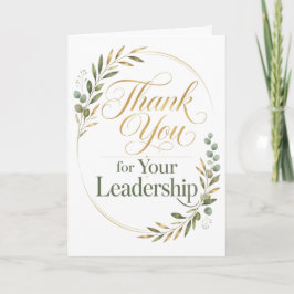 Tarjeta Gracias por su regalo de liderazgo