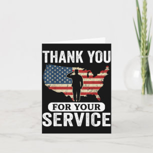 Tarjeta Gracias Por Su Servicio Día de los Veteranos Patri