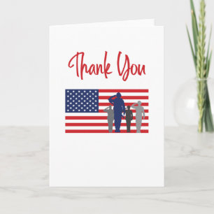 Tarjeta Gracias por su veterano patriótico del servicio
