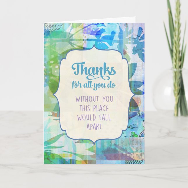 Tarjeta Gracias por todo lo que haces (Anverso)