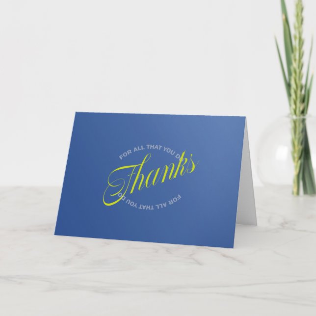 Tarjeta Gracias Por Todo Lo Que Haces (Anverso)
