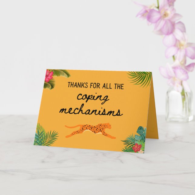 Tarjeta Gracias por todos los mecanismos de afrontamiento  (Orquídea)