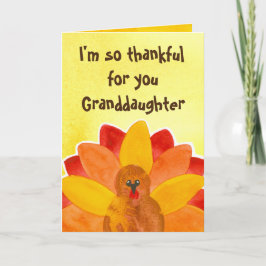 Tarjeta Gracias Por Tu Nieta Feliz Día De Gracias