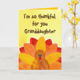 Tarjeta Gracias Por Tu Nieta Feliz Día De Gracias