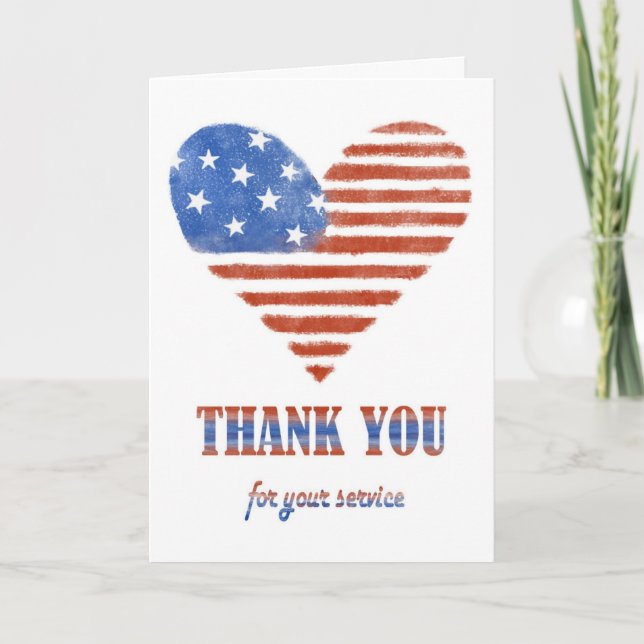 Tarjeta Gracias por tu servicio (Anverso)