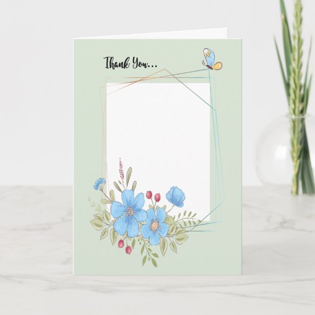 Tarjeta Gracias por venir a la casa abierta Añadir foto. (Anverso)