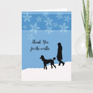 Tarjeta Gracias por Walks Dog Walker
