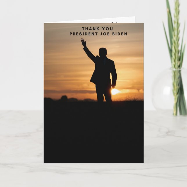 Tarjeta Gracias Presidente Joe Biden (Anverso)