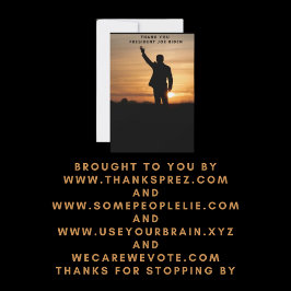 Tarjeta Gracias Presidente Joe Biden