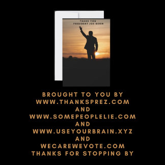 Tarjeta Gracias Presidente Joe Biden