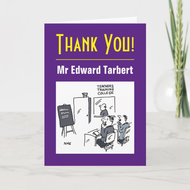 Tarjeta Gracias profesor con mensaje (Anverso)