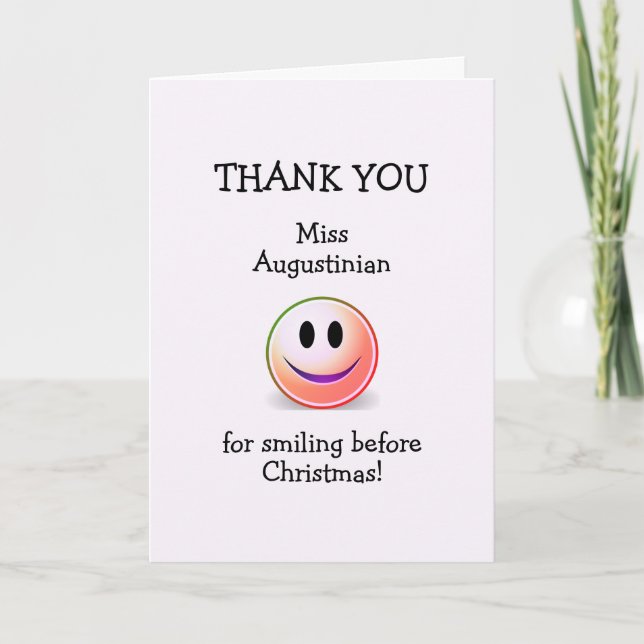 Tarjeta Gracias, PROFESORAS SONRÍAS ANTES DE NAVIDADES (Anverso)