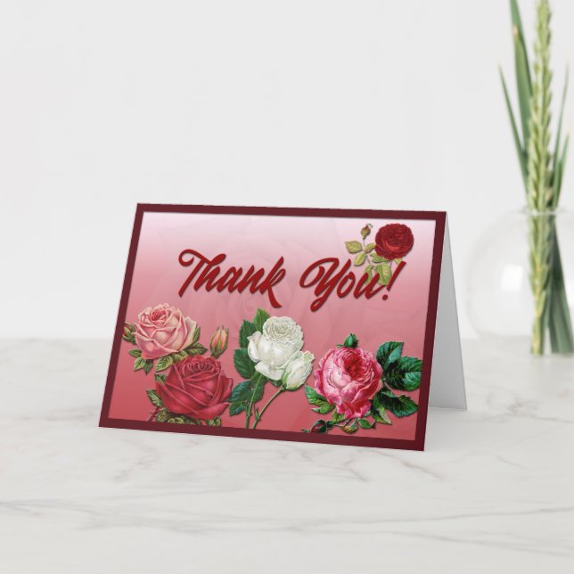 Tarjeta Gracias Rosas (Anverso)