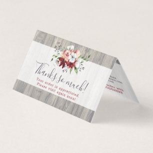 Tarjeta Gracias Rustic Wood Southern Country Cotton Card