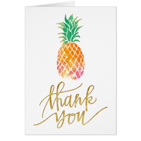 Tarjeta gracias script la piña