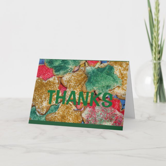 Tarjeta ¡Gracias! Si fueras más dulce serás una galleta (Anverso)