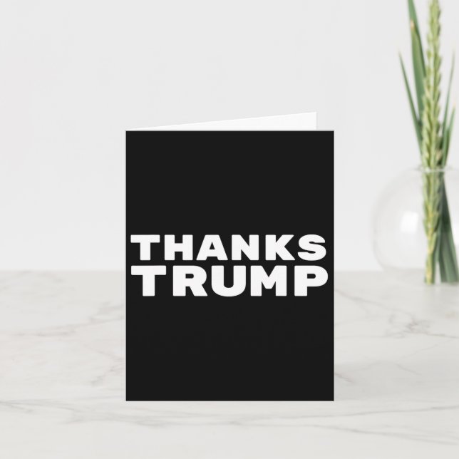 Tarjeta Gracias Trump - Sarcástico (Anverso)