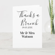 Gracias un brunch post boda nombre fecha simple