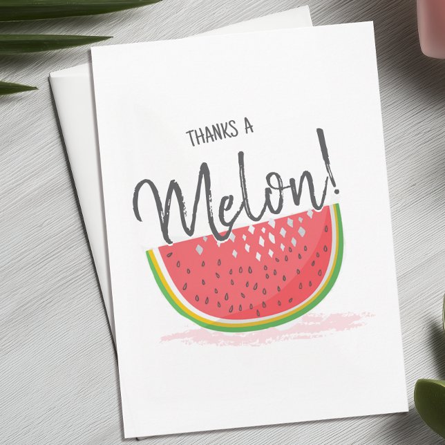 Tarjeta Gracias un Melón Sandía Gracias (Thanks A Melon Thank You Card)