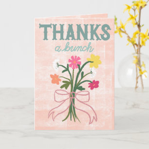Tarjeta Gracias un Montón – Abstracto Floral Colorido con 