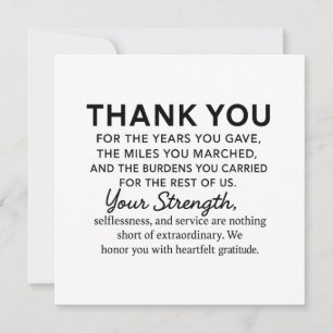 Tarjeta Gracias Veteranos