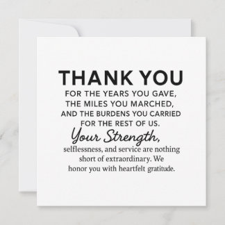 Tarjeta Gracias Veteranos