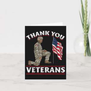 Tarjeta Gracias Veteranos Bandera Americana De EE. UU. Mem