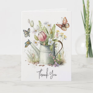 Tarjeta Gracias Waters Can Bouquet