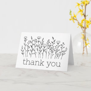 Tarjeta GRACIAS Wildflowers Simple Custom