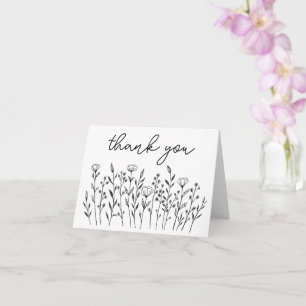 Tarjeta GRACIAS Wildflowers Simple Personalizado