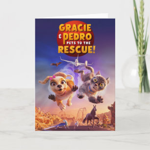 Tarjeta Gracie y Pedro: ¡Mascotas al rescate!