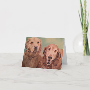 Tarjeta Gracie y Wesley - retratos Notecard del mascota