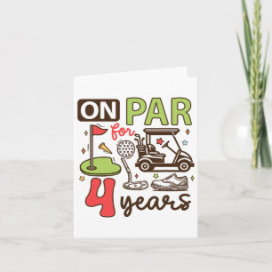 Tarjeta Graciosa 4ª Camisa de Golf de Cumpleaños de 4 años