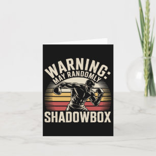 Tarjeta Graciosa Advertencia De Boxeo En Shadowbox Daily S