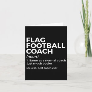 Tarjeta Graciosa Bandera Entrenador De Fútbol Definición M